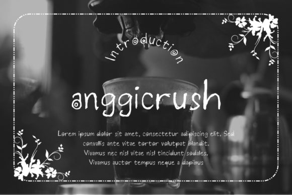 Anggicrush: A Sweet Handwritten Font for Creative Branding