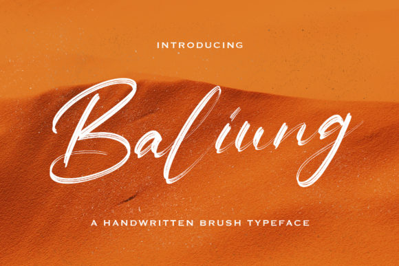 Baliung: A Timeless Script Font for Creative Branding
