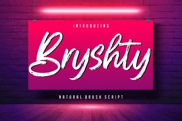 Bryshty: A Bold Handwritten Font for Creative Branding