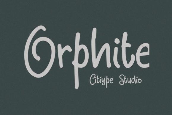 Orphite: A Handwritten Font for Professional Branding