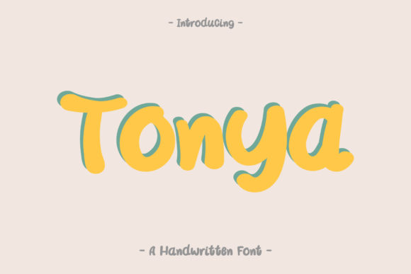 Tonya: A Handwritten Font for Editorial Charm and Readability